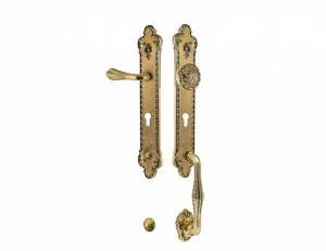 0J2417.Z85.50 Комплект входной двери с замочной скважиной европрофиль 85мм левый Яркий хром