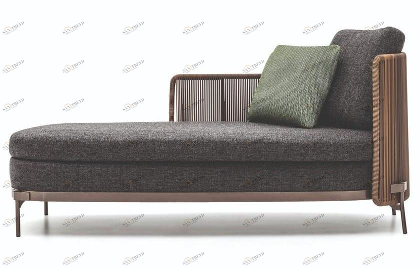 Minotti Садовая кушетка из мягкой ткани Tape cord outdoor sun-id-1397071