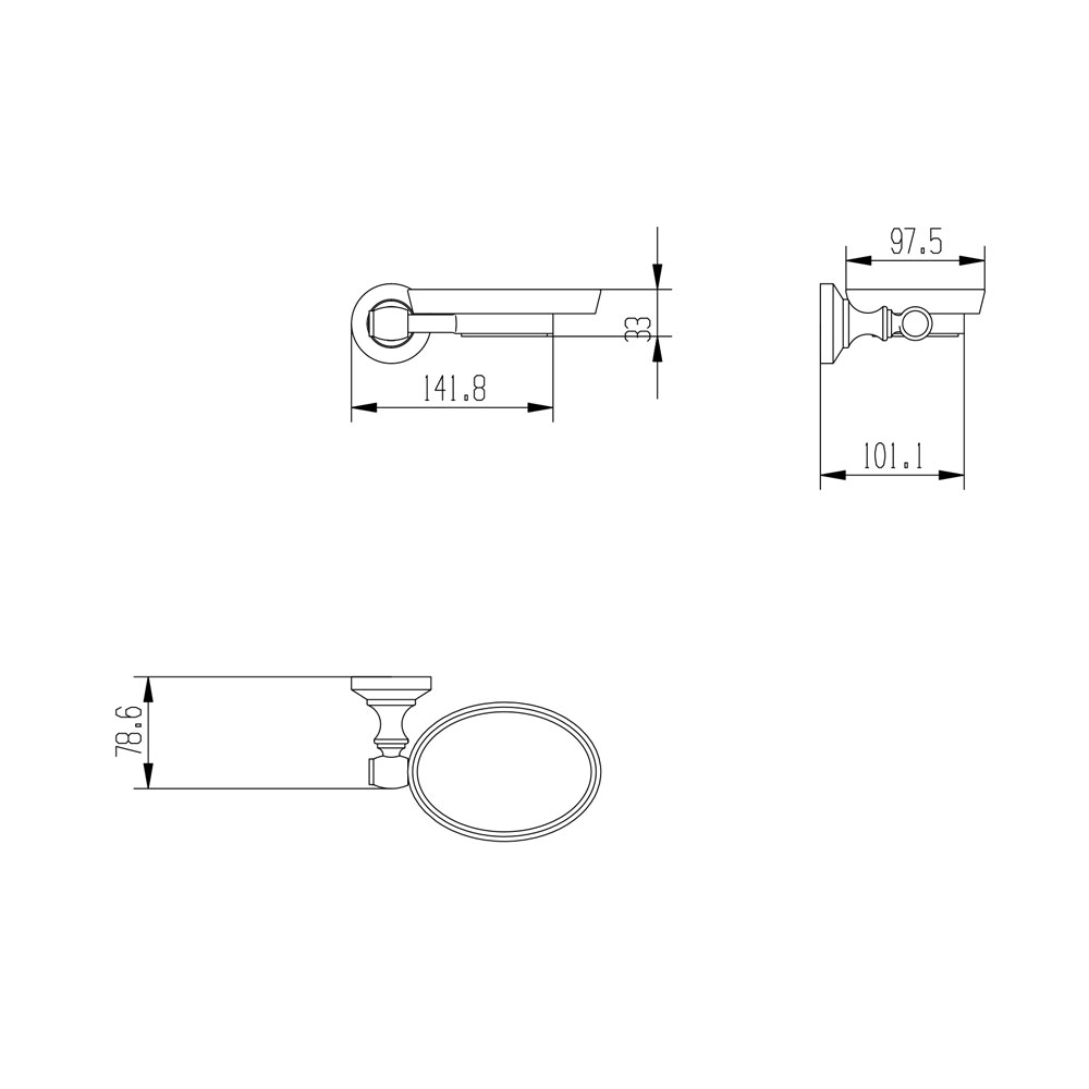RB52005 Мыльница металлическая Raiber  - Вид №1