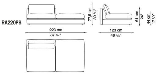 B&B Italia Модульный угловой диван из ткани Richard sun-id-1472345 - Вид №70