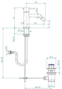 Смеситель для биде с одной ручкой
