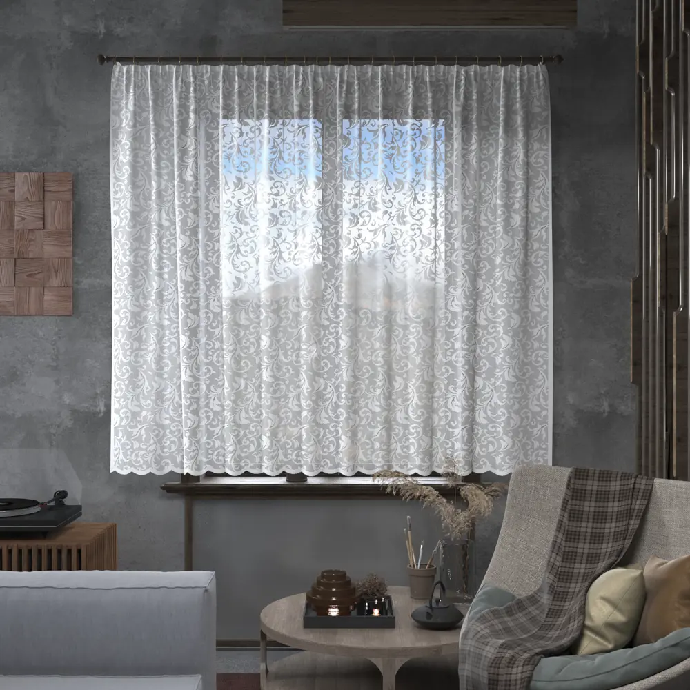 Тюль Santreyd Мороз - элегантная вуаль для вашего интерьера 170×165 см 89077305 STLM-0078037 - Вид №6