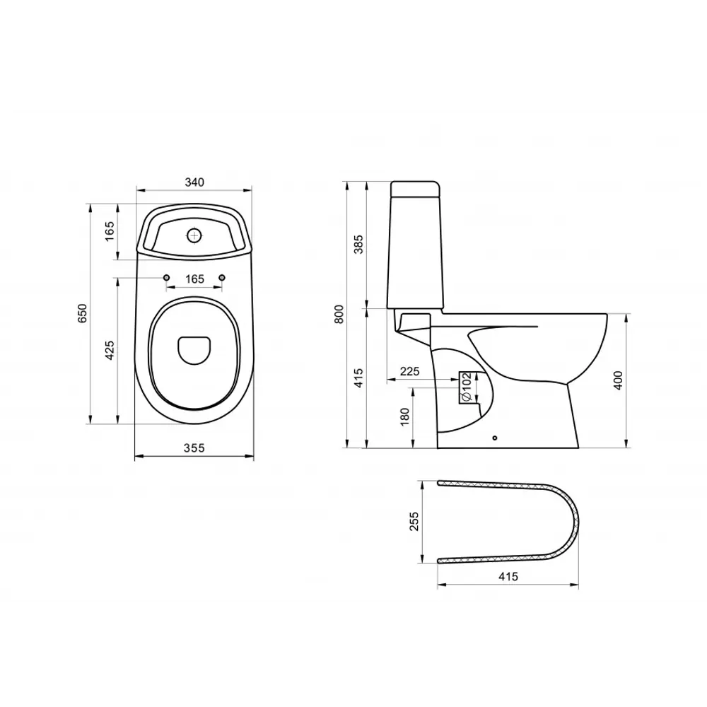 Унитаз-компакт Santek Аксель с микролифтом и системой двойного смыва 89422734 STLM-1568826 - Вид №8