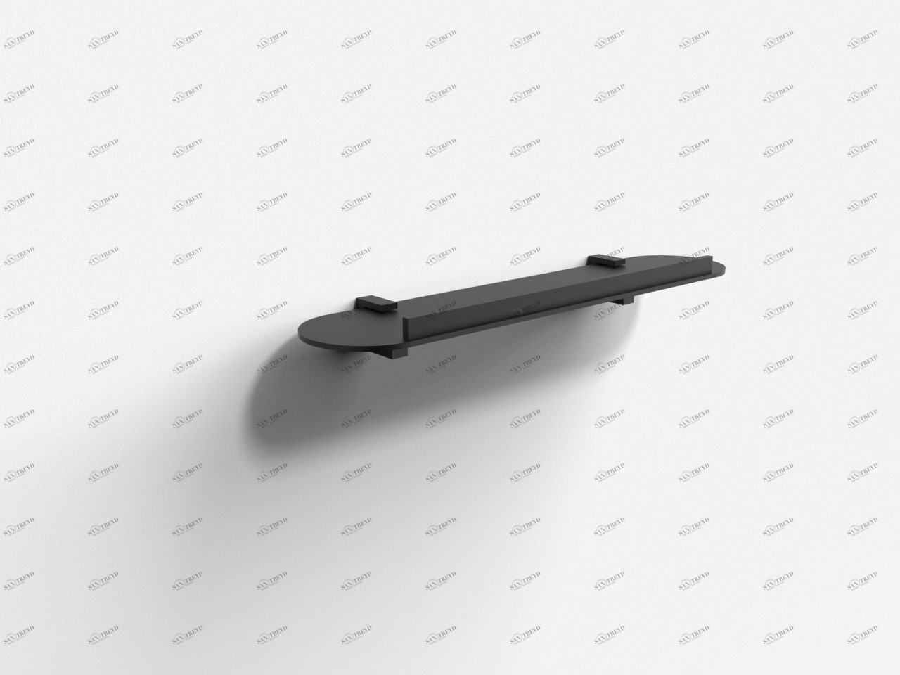 SLAB Полка металлическая черная матовая 45СМ IBB1974 SL45.04.02.NEO 