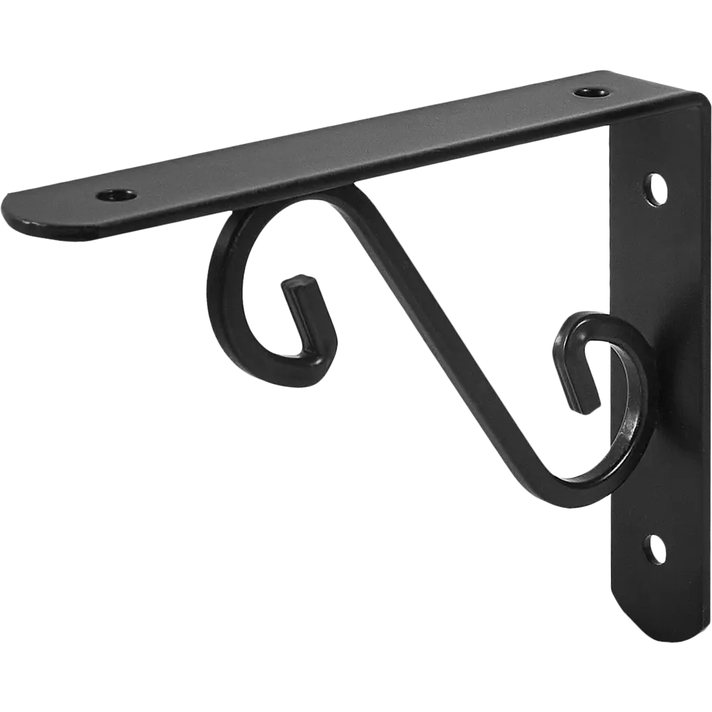 Декоративный кронштейн Volute 11x14 см нагрузка до 25 кг цвет черный 89438018 STLM-2011576 Santreyd  - Вид №1