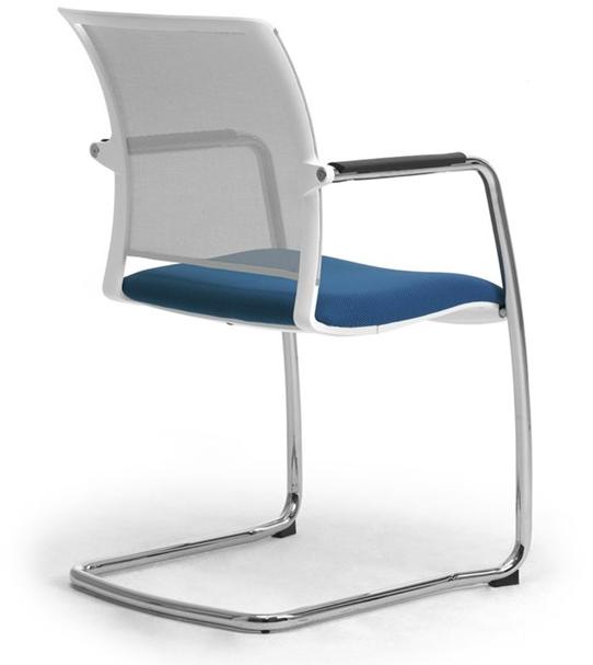 Leyform Консольный стул из сетки и хромированной стали с подлокотниками Cometa sun-id-1464195 - Вид №3