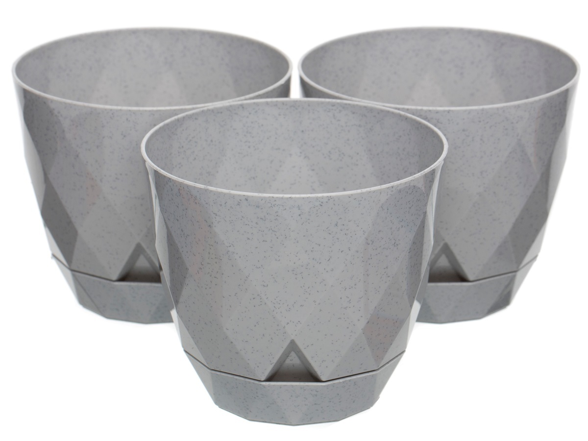 Горшок для цветов Rico 0.3L Grey NAVAKO 16013 - Вид №3