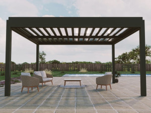 Биоклиматическая пергола из алюминия с порошковым покрытием
