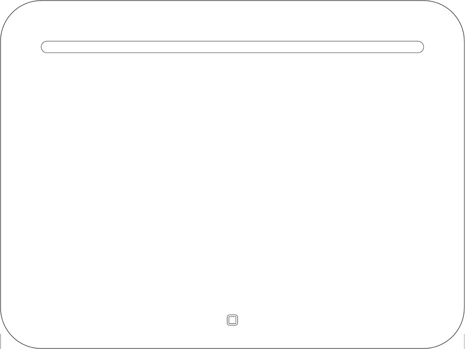 BY 2445 Зеркало со встроенным LED-светильником 6,5 W EVOFORM Ledline - Вид №1
