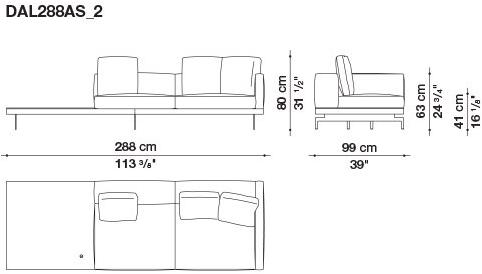 B&B Italia 3-х местный тканевый диван Dock sun-id-1376507 - Вид №43