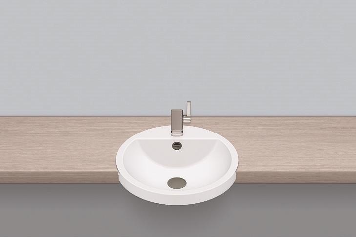 2900000401 Полувстраиваемая раковина, hb.s450h, белая, противомикробное Alape серия S 