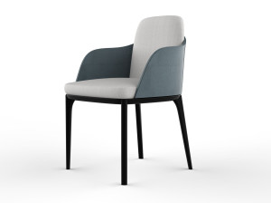 Стул из ясеня, обитый тканью или кожей