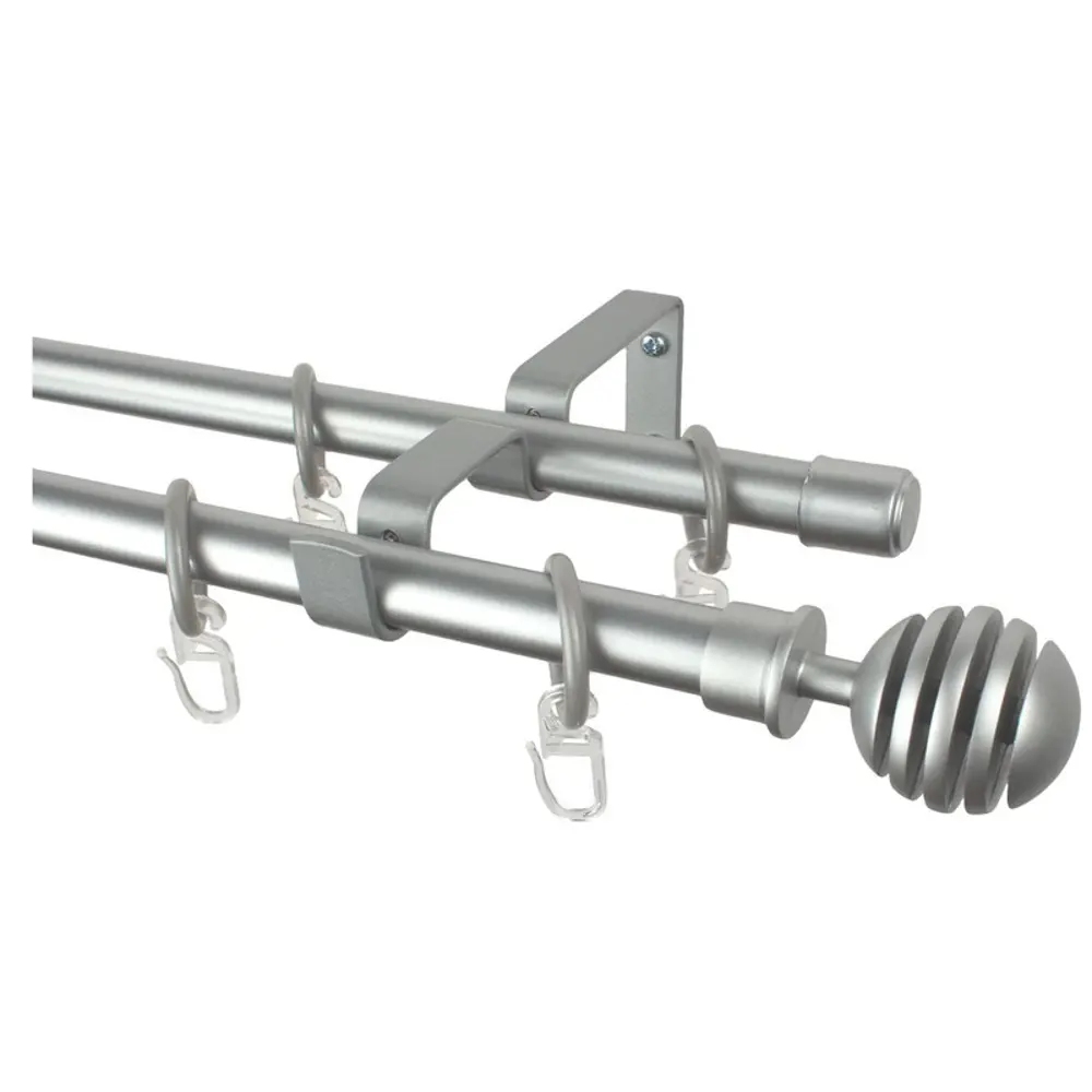 Карниз двухрядный Easy «Шар» 280 см цвет серебро ARTTEX STLM-2036872