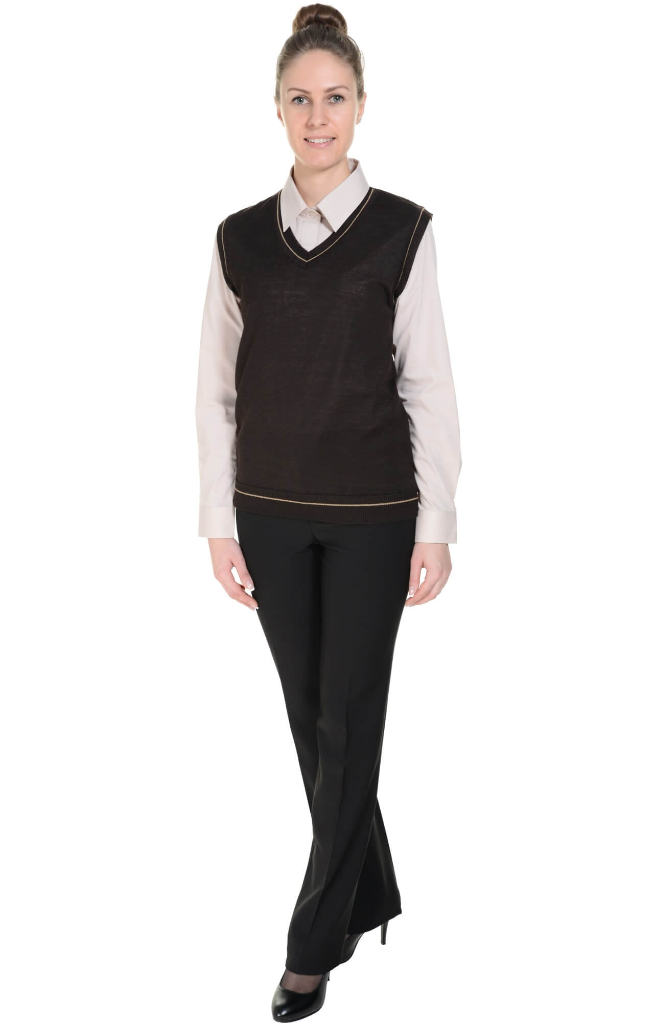 5042990 Жилет трикотажный женский в ассортименте  Одежда для официантов  размер 44-46 Спецодежда  - Вид №3
