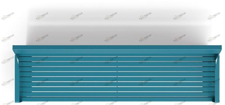 City Design Скамья из оцинкованной стали с подлокотниками со спинкой Lena Lena m