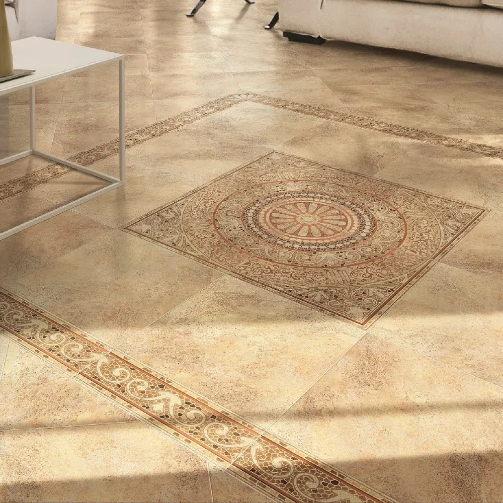 Панно LB Ceramics Тенерифе 90x90 см керамогранит матовый цвет бежевый STLM-2089905