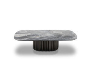 Прямоугольный журнальный столик из мрамора и нержавеющей стали