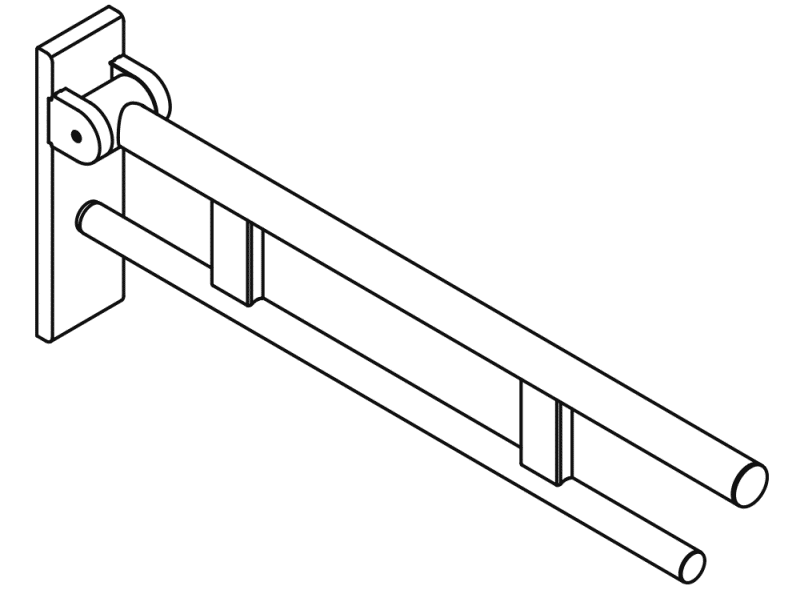 900.50.15940 Опорная рейка Duo, исполнение b HEWI Stützen  - Вид №2