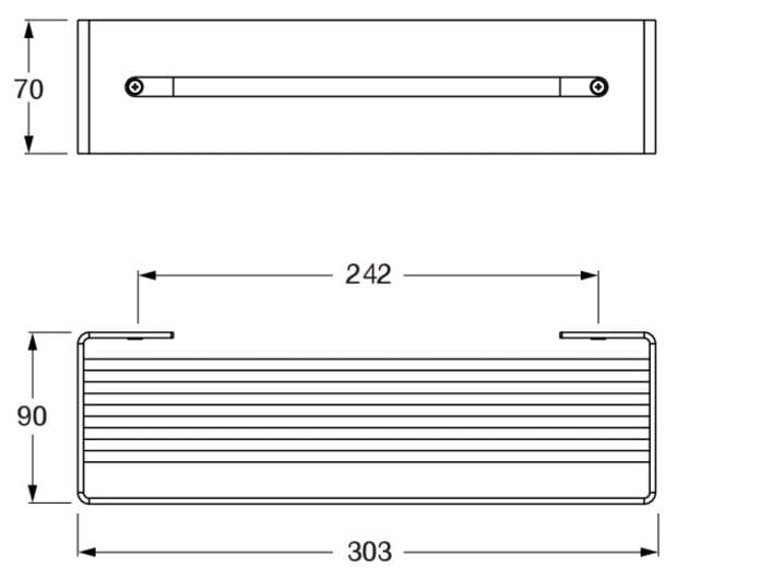 Настенная мыльница из нержавеющей стали для душа CRISTINA Rubinetterie аксессуары - Inox collection ARCH-00070086 - Вид №2