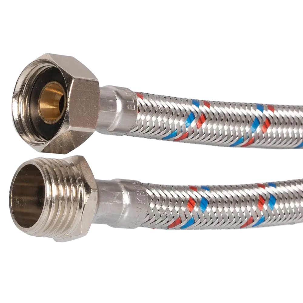 Гибкая подводка для воды Elka 1/2" 80 см наружная-внутренняя резьба STLM-2064412 - Вид №1