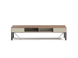 Низкий деревянный шкаф для телевизора с ящиками