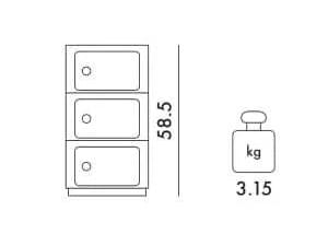 Мобильный корпус из АБС-пластика Kartell секционные ARCH-00116210 - Вид №94