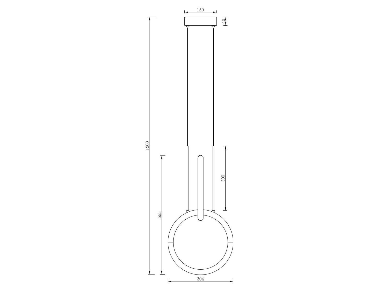 Металлический светодиодный подвесной светильник Maytoni NODE ARCH-00062139 - Вид №4