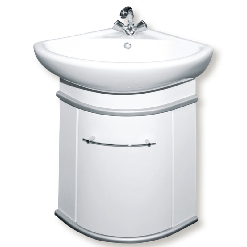 Элегия, Мебельный умывальник Подвесная раковина настенная овальная ROSA Элегия белая - Вид №2