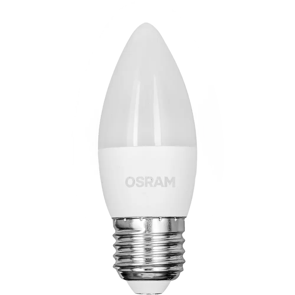 Лампа светодиодная Osram свеча 5Вт 470Лм E27 нейтральный белый свет STLM-2167839 - Вид №1
