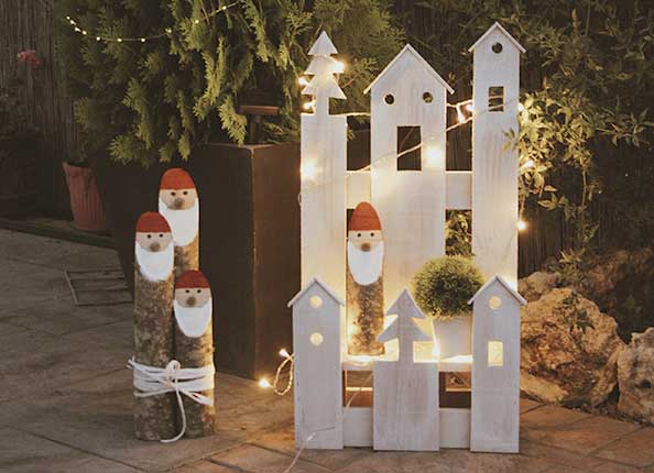 NS506 Деревянная деревня Dekoraniaevents Navidad  - Вид №1