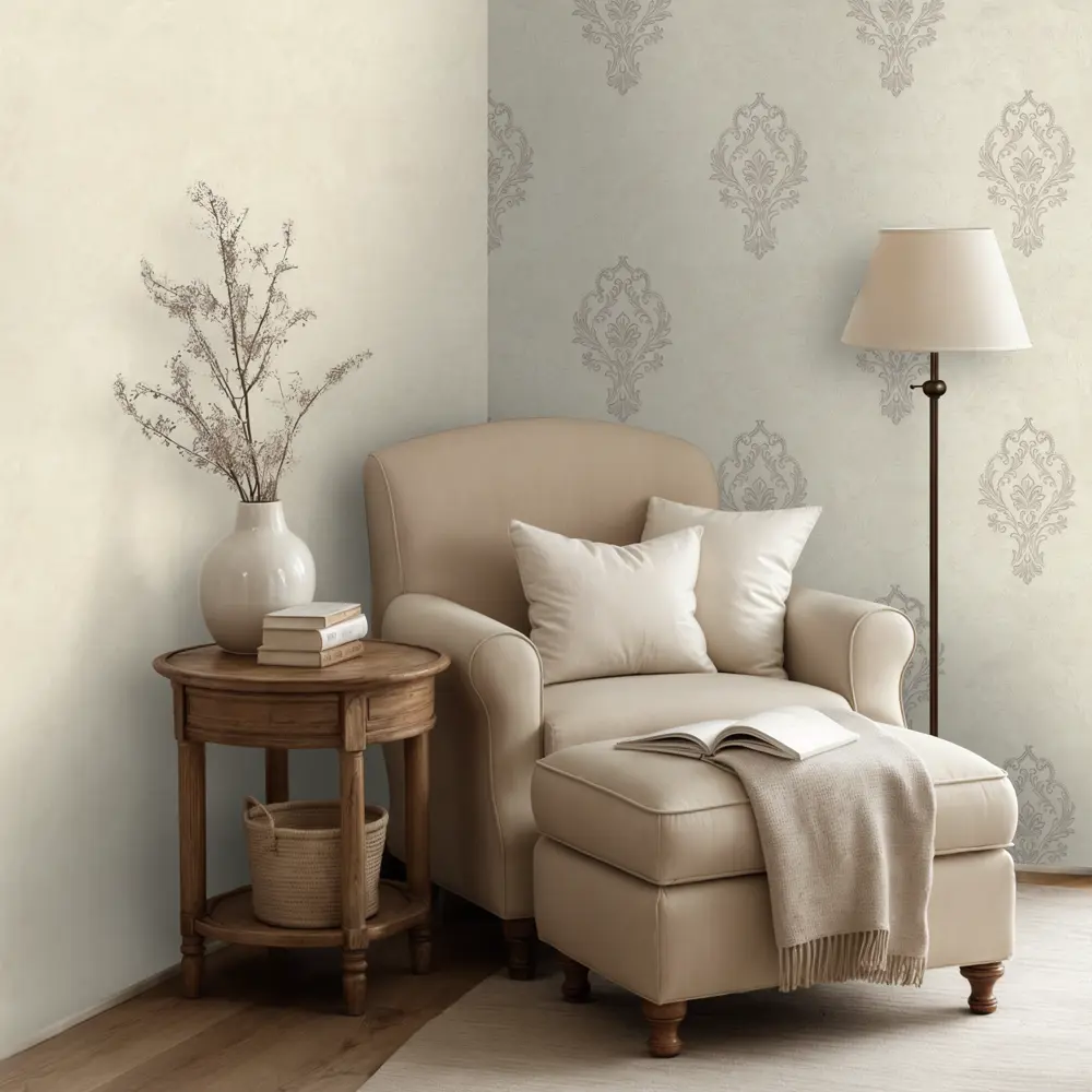 Обои флизелиновые Euro Decor Saphire бежевые 1.06 м ED7260-02 89456614 STLM-2100813 - Вид №4