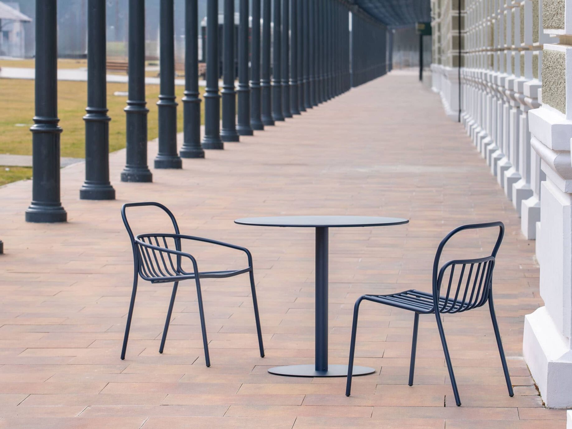 Стальной стул с порошковым покрытием с подлокотниками iSimar Cestat ARCH-00139801 - Вид №5