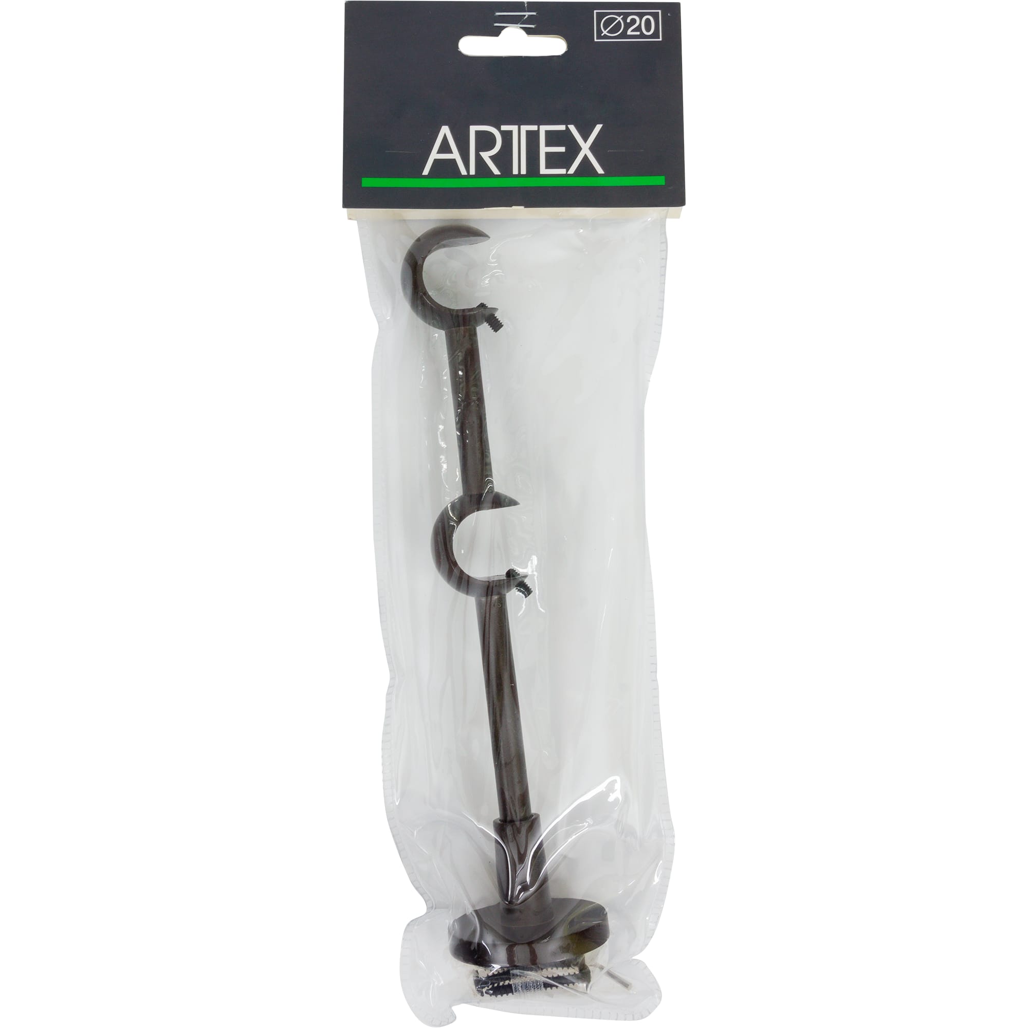 82088856 Держатель двурядный открытый, алюминий, цвет венге, 2 см Santreyd  - Вид №1