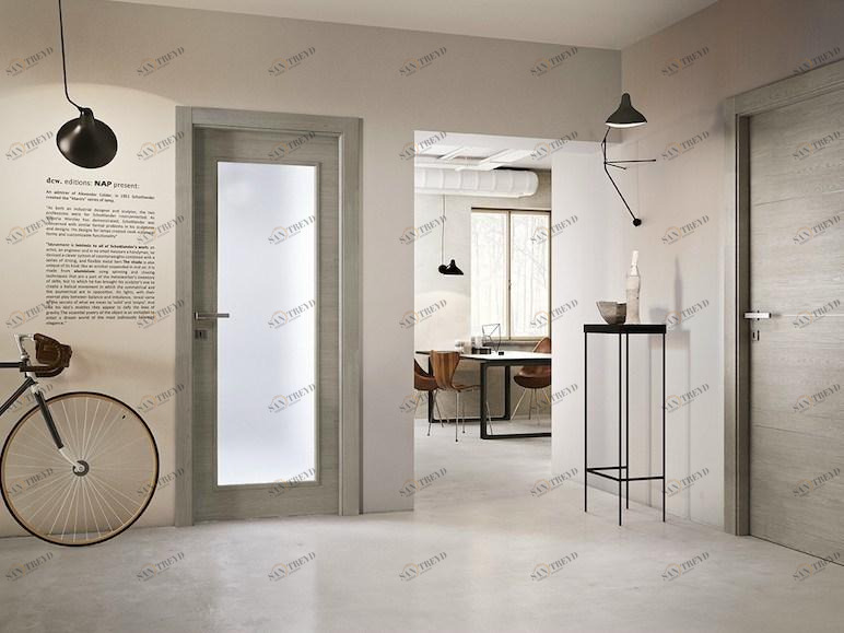 GIDEA Распашная дверь из дерева и стекла Moderno Trivio 1lv