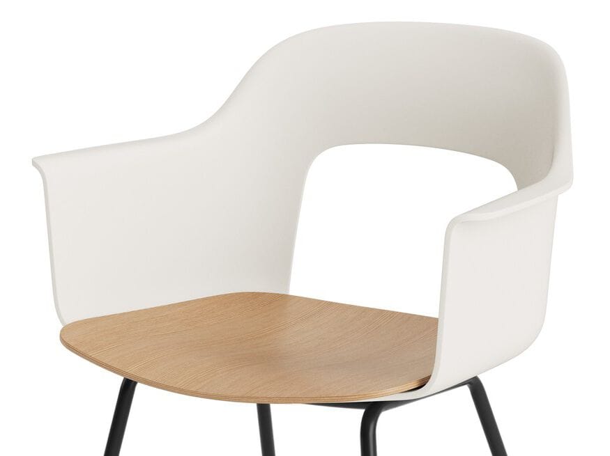 Подлокотник из полипропилена с деревянным сиденьем Hay макет ARCH-00131478 - Вид №1