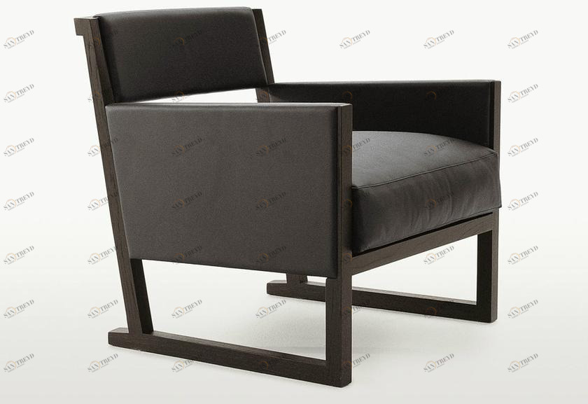 Maxalto Мягкое кожаное кресло с подлокотниками Musa sun-id-1463766