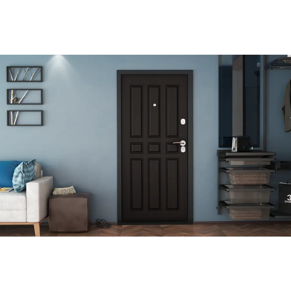 Дверь входная металлическая Оптим 88x205 см правая венге DOORHAN STLM-2139589 - Вид №8