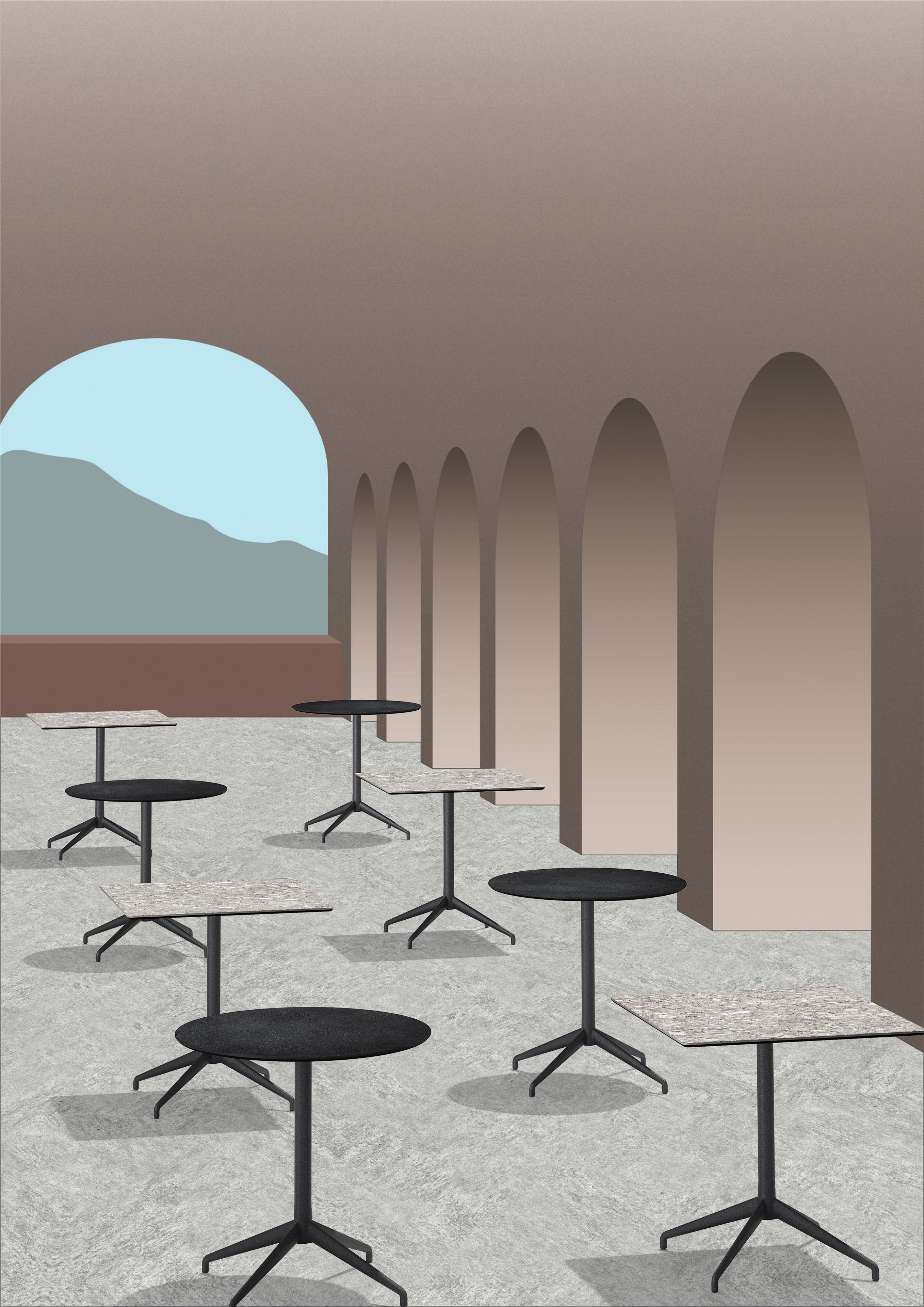 Круглый стол для сада со спицами Sovet Italia ALIS ARCH-00045954 - Вид №5