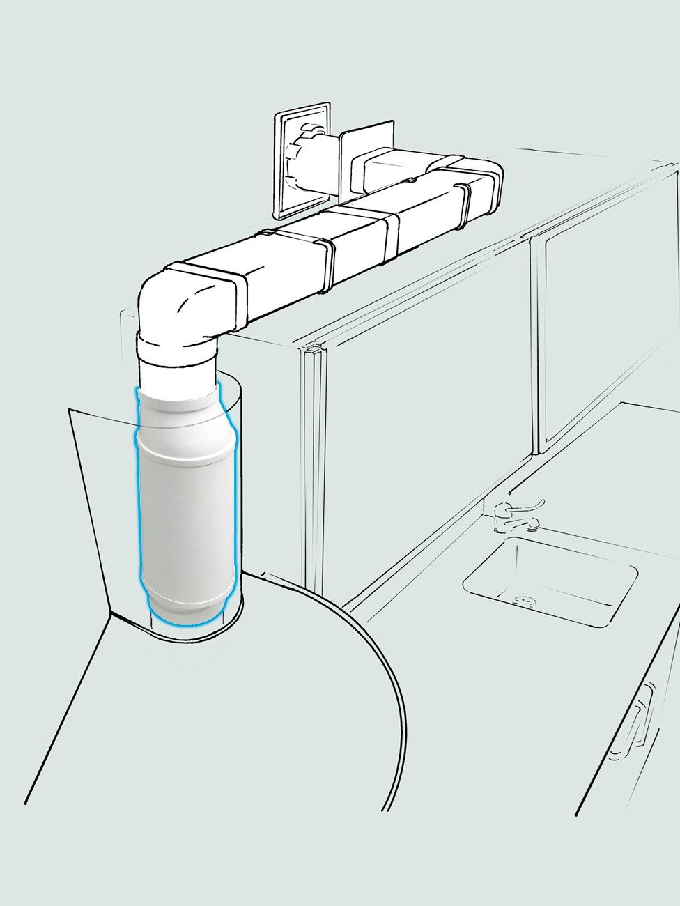Концентрический глушитель для воздуховода Ø 125 мм First Corporation вентиляция ARCH-00086330 - Вид №1