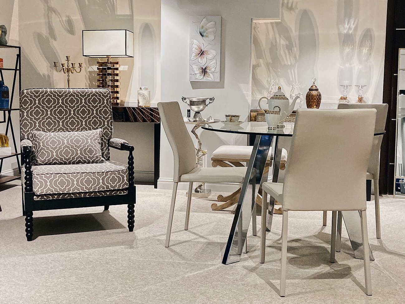 Сервиз чайный фарфоровый белый с розовым на 6 персон, 21 предмет "Весенний сад" ANNA LAFARG EMILY ВЕСЕННИЙ САД 00-3946893 Белый;розовый  - Вид №1