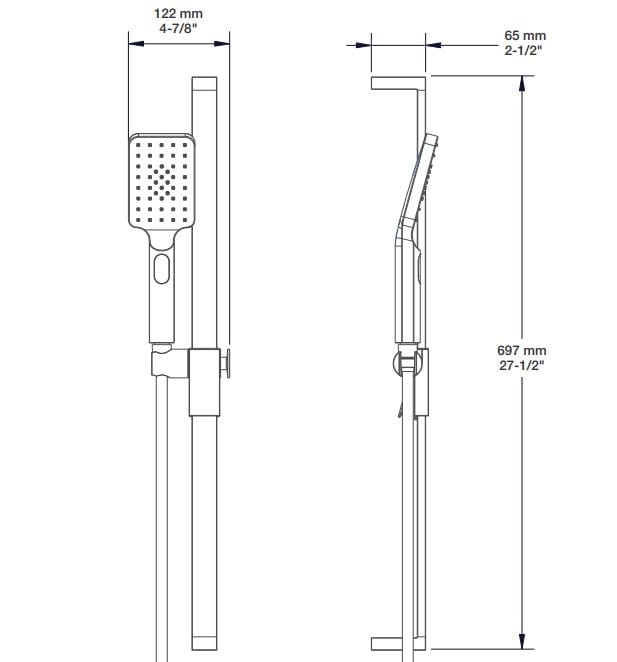 Термостатический набор для душа с душем BARIL Rec B05 ARCH-00018351 - Вид №2