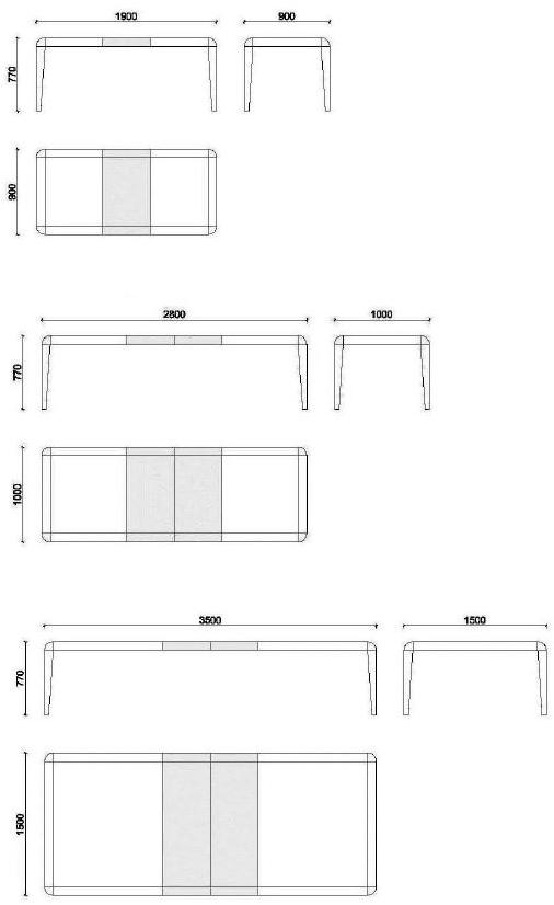 COLLI CASA Прямоугольный раздвижной деревянный стол Capri sun-id-1459880 - Вид №4