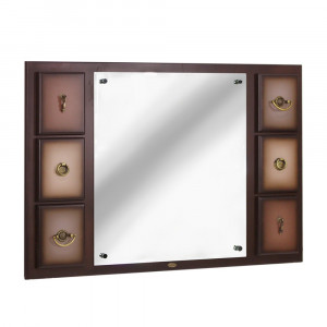 71178 Зеркало настенное Пандора 2 Орех Оберджин Шоколад BOGACHO