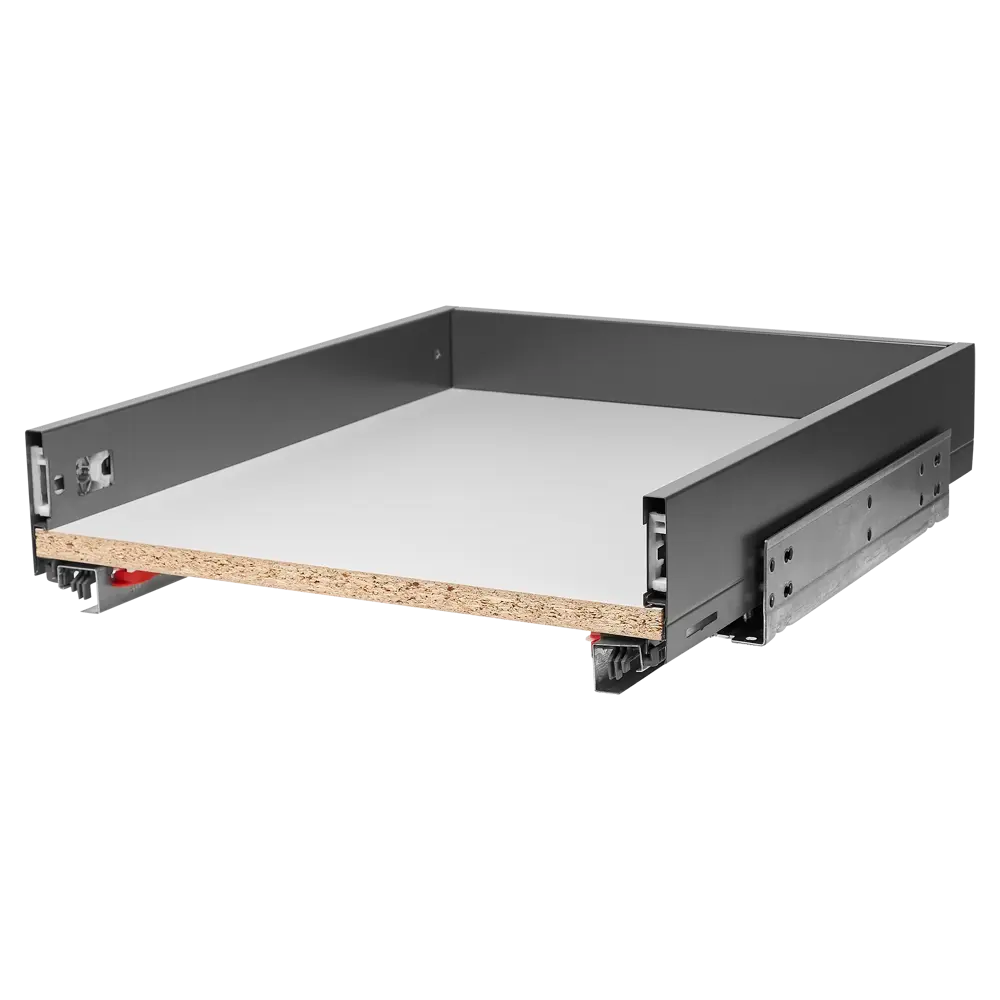 Выдвижной ящик с доводчиком 45x11x50 см KONSENSA ЛДСП/металл цвет серый Flowbox STLM-2043854 - Вид №1