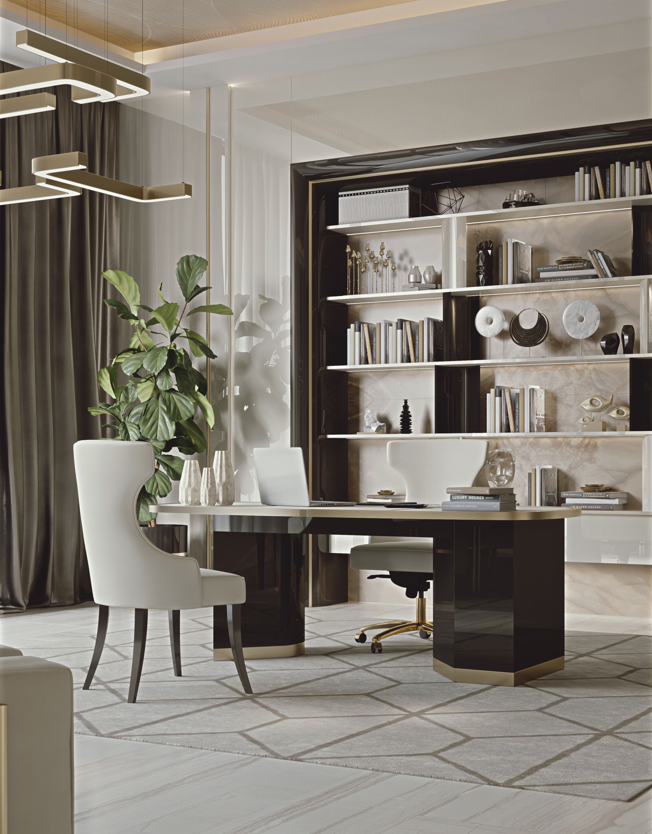 Кожаный стул с высокой спинкой Bizzotto Italia Atmosphera ARCH-00146115 - Вид №1