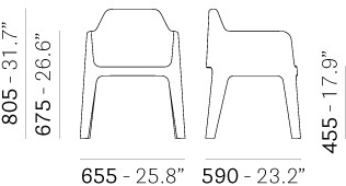 Pedrali Штабелируемый стул из полипропилена Plus 630 - Вид №17