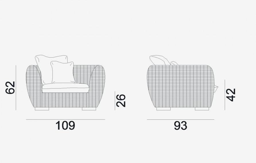 Gervasoni Садовое кресло с подлокотниками со встроенной подушкой Gervasoni outdoor sun-id-1365495 - Вид №4