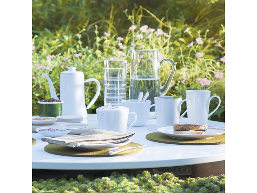 Набор из 4 округлых чашек 400 мл Dine LSA INTERNATIONAL DINE 00-3863445 Белый  - Вид №1