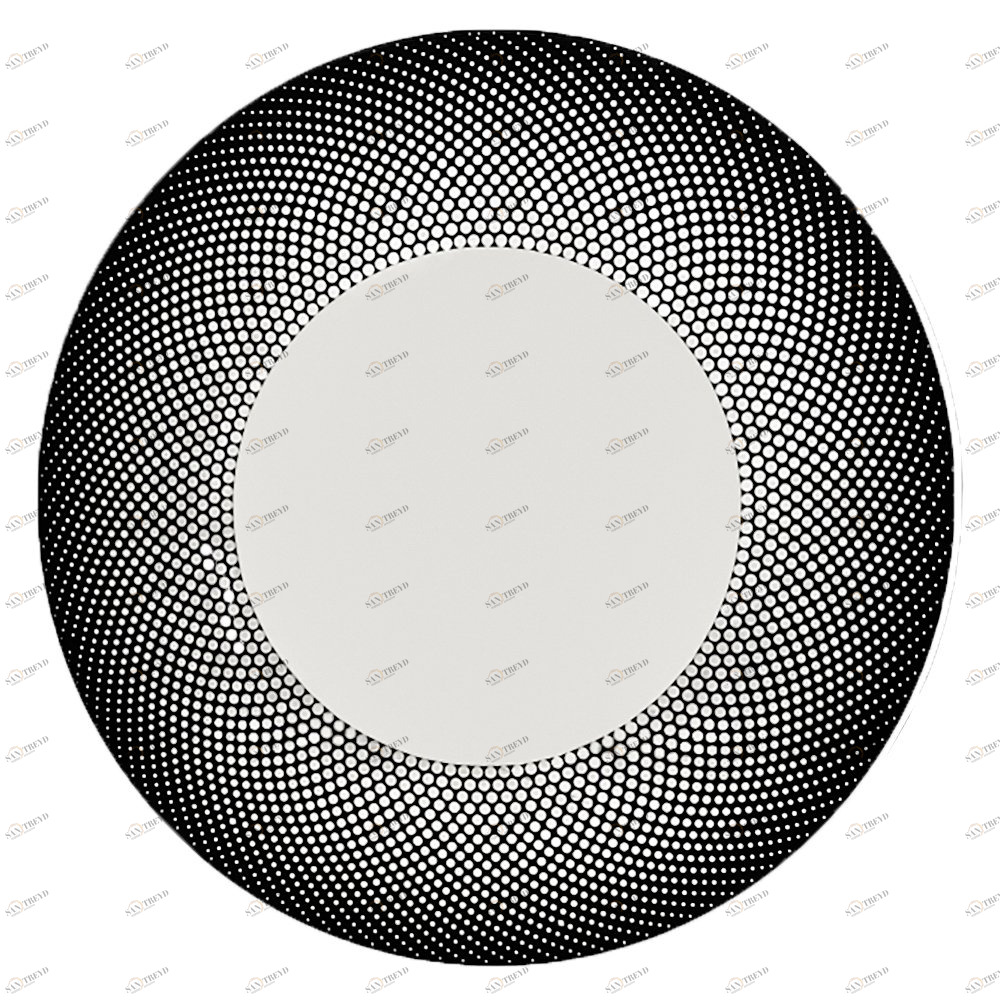 Зеркало круглое большое с черным принтом "Ваил 1" GRAUM ДИЗАЙНЕРСКИЕ 304149 Черный 