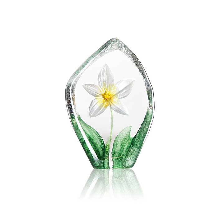 34218 Скульптура "Анемона", жёлтая/зелёная, 70/105 мм. Maleras 